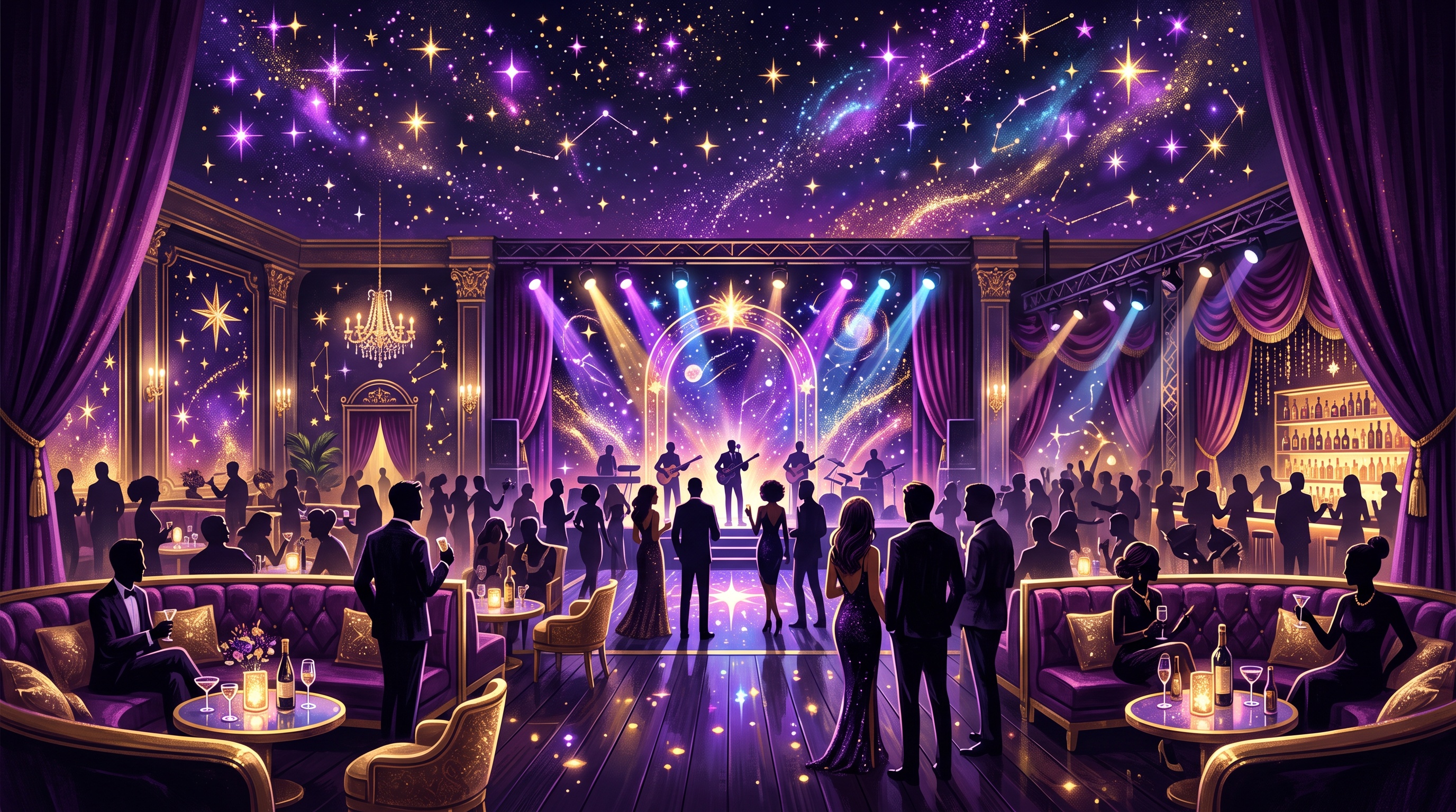 Ruang VIP BintangPlayer di bawah langit malam